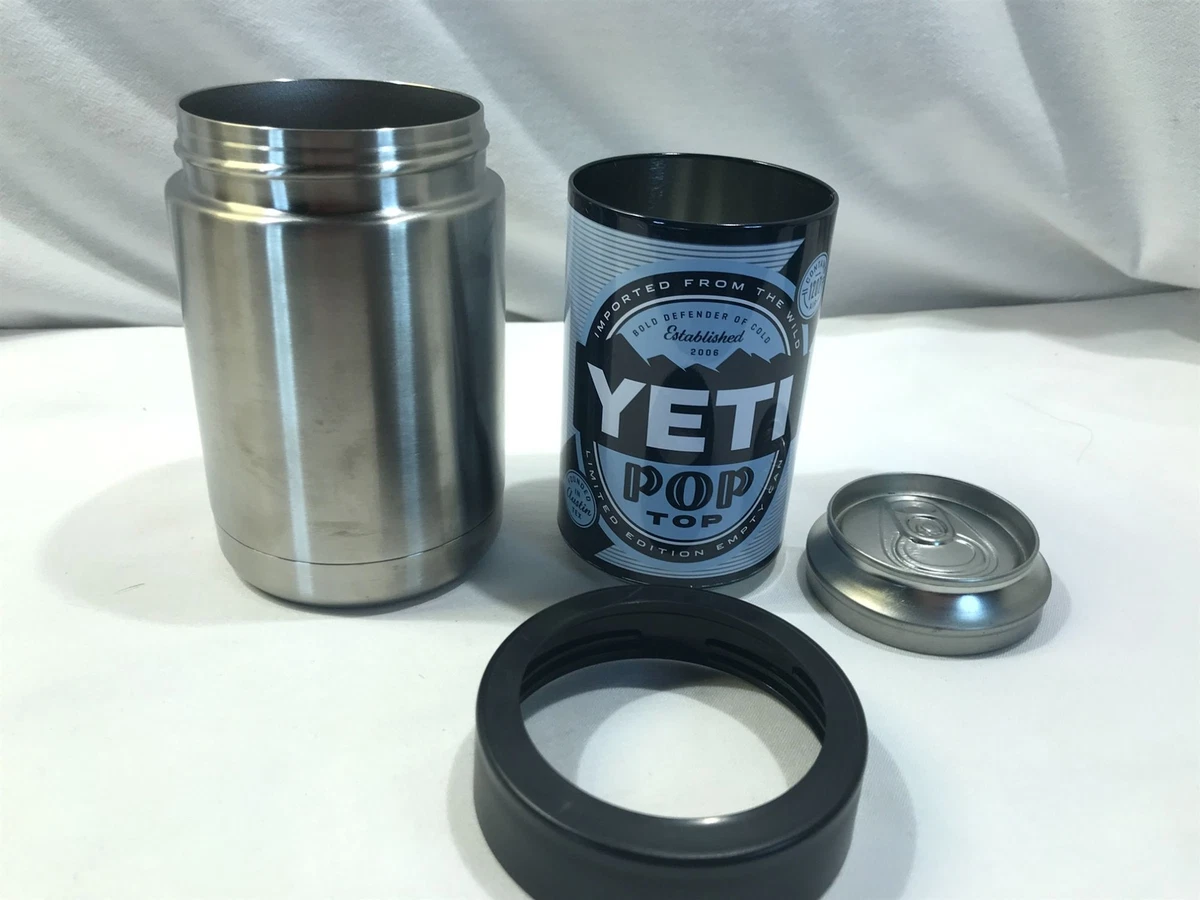 Yeti Rambler Colster can and bottle holder with stash can, stainless steel