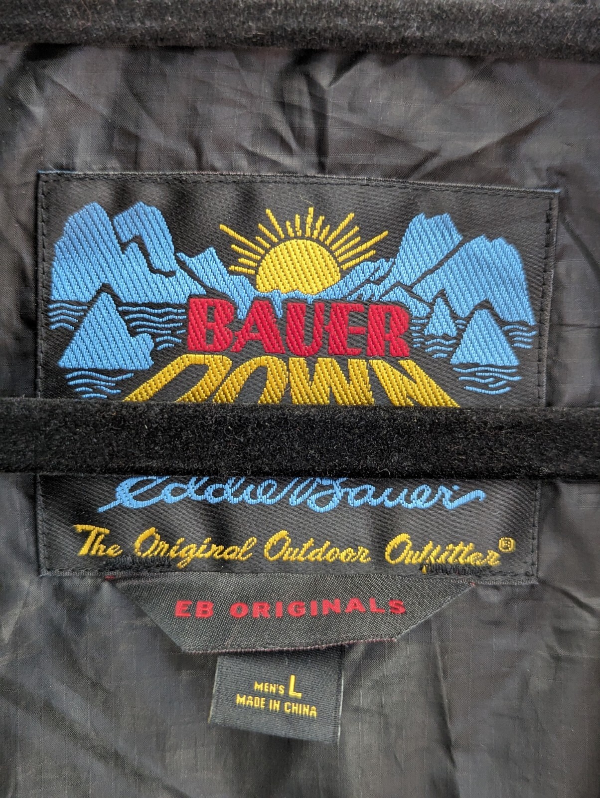 Eddie Bauer 1936 Skyliner Model Down Quilted Bomber Jacket, Gray/Black