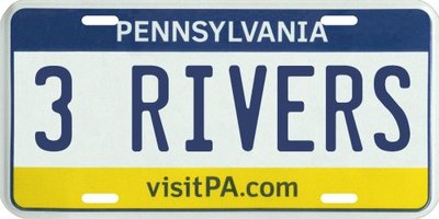 Three Rivers Pennsylvania Aluminum PA License Plate 