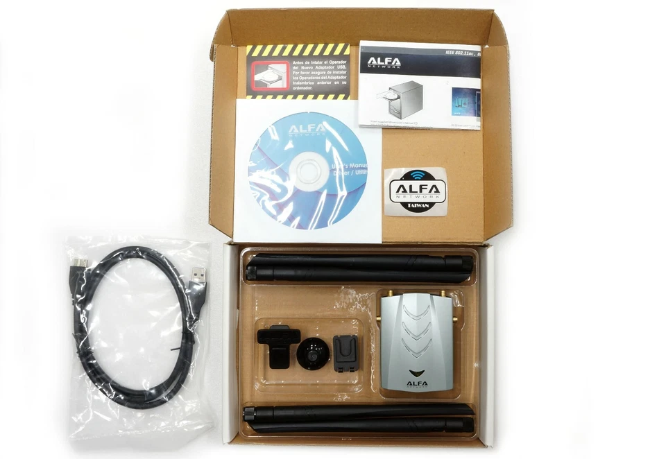 Adaptador USB Alfa AWUS1900 802.11ac 1900Mbps banda dupla 2.4/5Ghz Wi-Fi AC1900 - Imagem 3 de 4