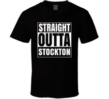 Straight Outta Stockton California City Compton Parody Grunge T Shirt