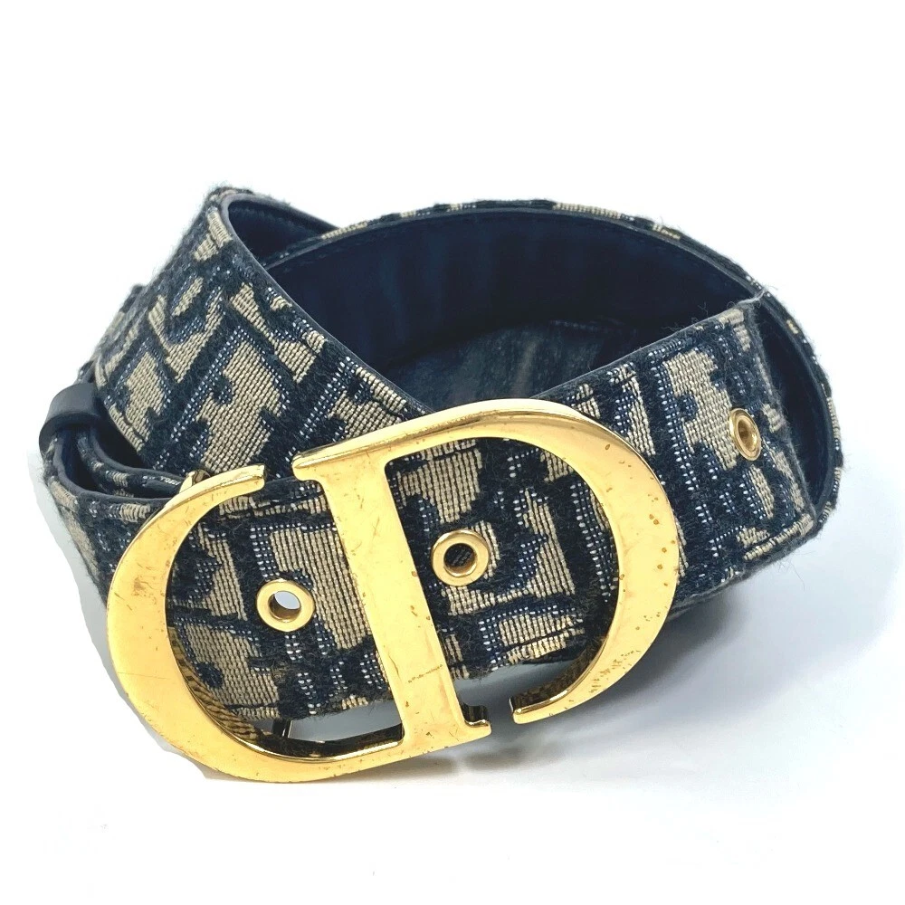 Dior oblique saddle CD buckle belt Jacquard Navy | eBay