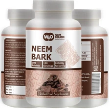 Neem Bark Tablets – 500mg – 300 Count – Digestive & Immune Support – Vegan