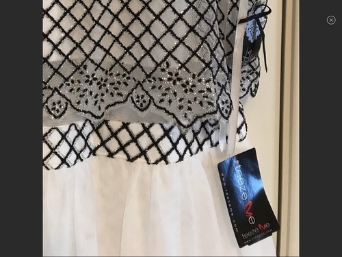 Abito da ballo formale nuovo ballo matrimonio marca Teeze Me vestito bianco e nero - Foto 9 di 11