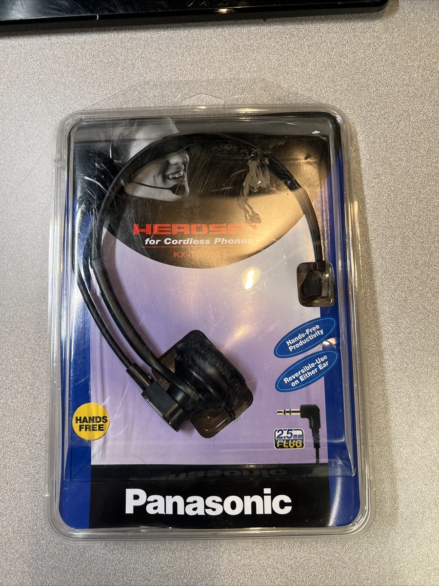 Panasonic Hands Free Headset For Cordless Phones 2.5mm Jack Black