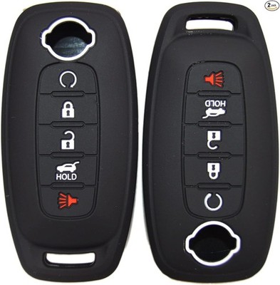 Silicone Key Fob Cover Case Protector for Rogue  Color: BlackX2Size: 5 buttons