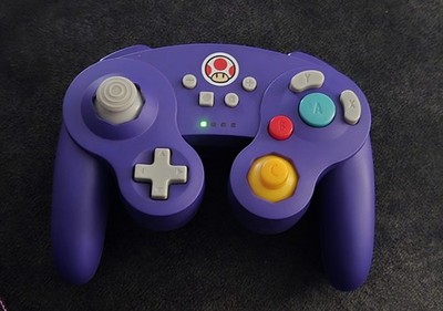 PowerA Wireless Purple Controller Gamecube for Nintendo Switch 1/2 -Toad Ver