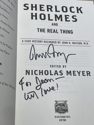 Signed Nicholas Meyer Sherlock Holmes and the Real Thing 2025 First Edition 