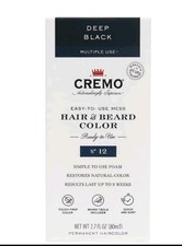 Cremo Hair  Beard Color Deep Black 2.7 fl oz Single Pack New 12