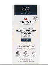 Cremo Hair & Beard Color Deep Black 2.7 fl oz Single Pack New 12