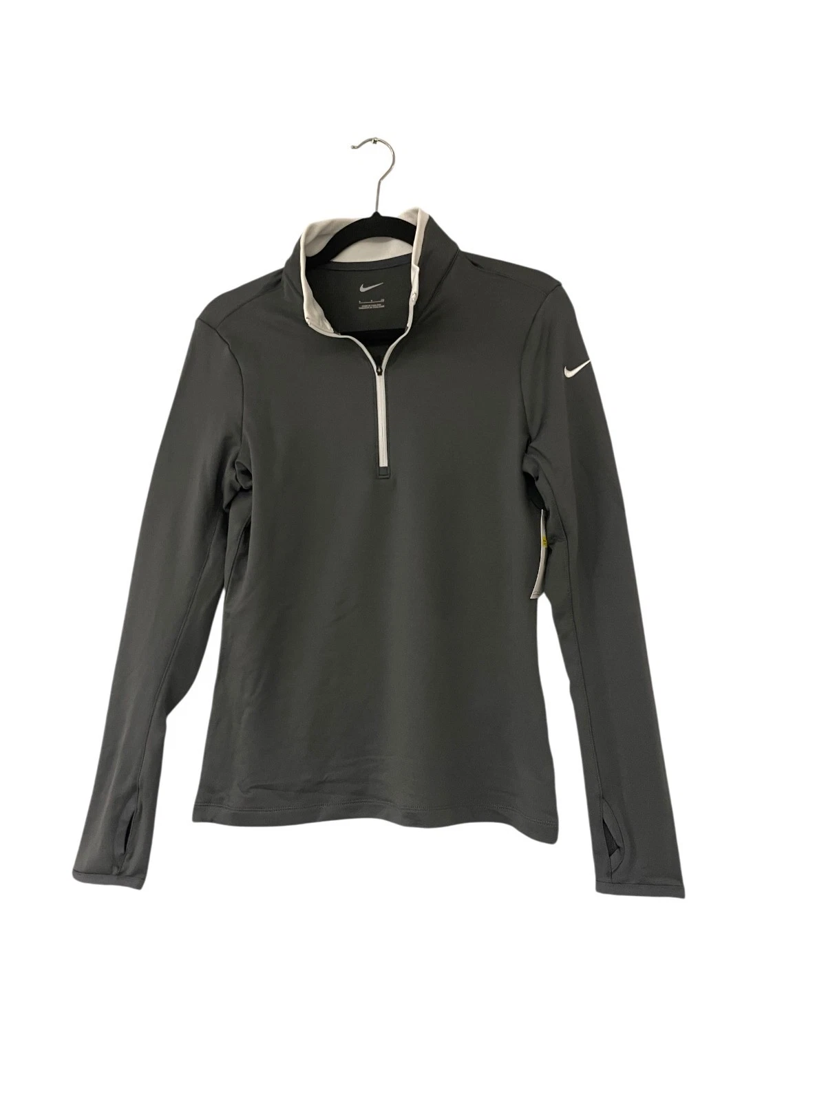 Nike Jacket Womens Small Black Golf Therma Fit Quarter Zip Stretch Pullover NWT
