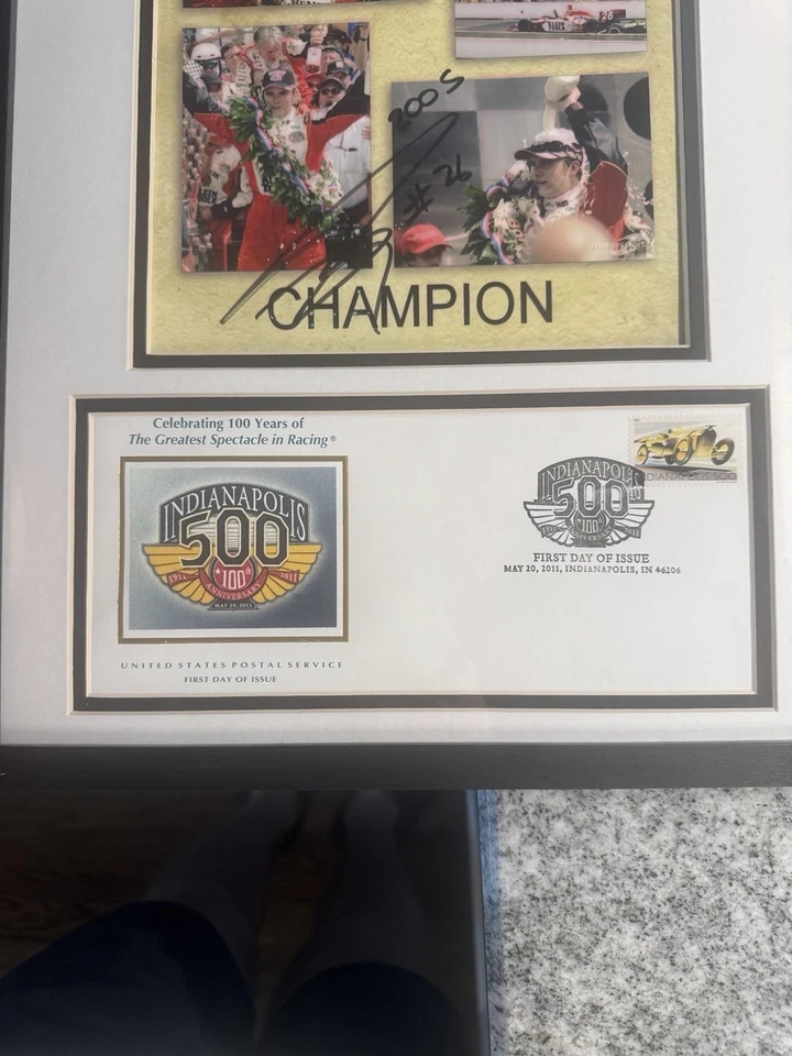 *VERY RARE* 1/1 CUSTOM FRAMED DAN WHELDON SIGNED 2005 INDY 500 WINNER PHOTO 8x10 - Image 4 of 4