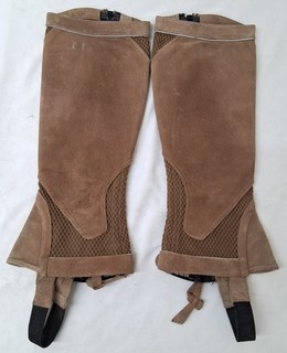 Ariat Tan Leather Half Chap Boot Covers Size Medium