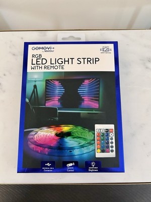 LED Light Strip with Color Changing Dimmable Remote USB - GOMOVI by Vivitar RGB 