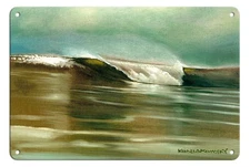 Crisp Shorebreak - Breaking Wave - Original Color Painting by Wade Koniakowsky