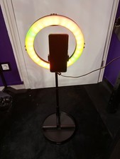 Hama Lampa pierścieniowa LED SpotLight Steady 120 III ze statywem Uchwyt na telefon komórkowy USB