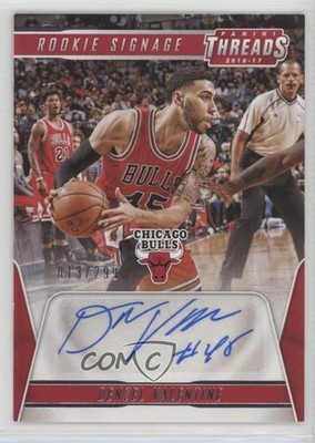 2016-17 Panini Threads Rookie Signage 13/299 Denzel Valentine #12 Auto RC 9l4