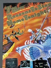 1988 Vintage HAL Joust Nintendo Game NES HAL-NES-US Poster Insert