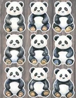 Cute Panda Die Cut Vinyl Stickers Set Scrapbooking Laptop Waterbottle