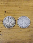 2 walking liberty half dollar 90% Silver #001