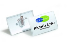 [8211-19] DURABLE Boite de 25 Porte-badge Click Fold avec pince combi 75 x 40