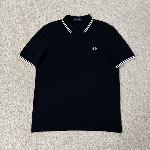 Fred Perry Poloshirt Herren Large schwarz weiß Twin Tipped Mod 60s Ska - Bild 2 von 13