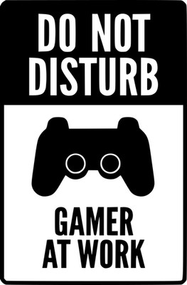 Do not Disturb Gamer at Work Gaming Zocken Aufkleber Fenster Wand Möbel Deko