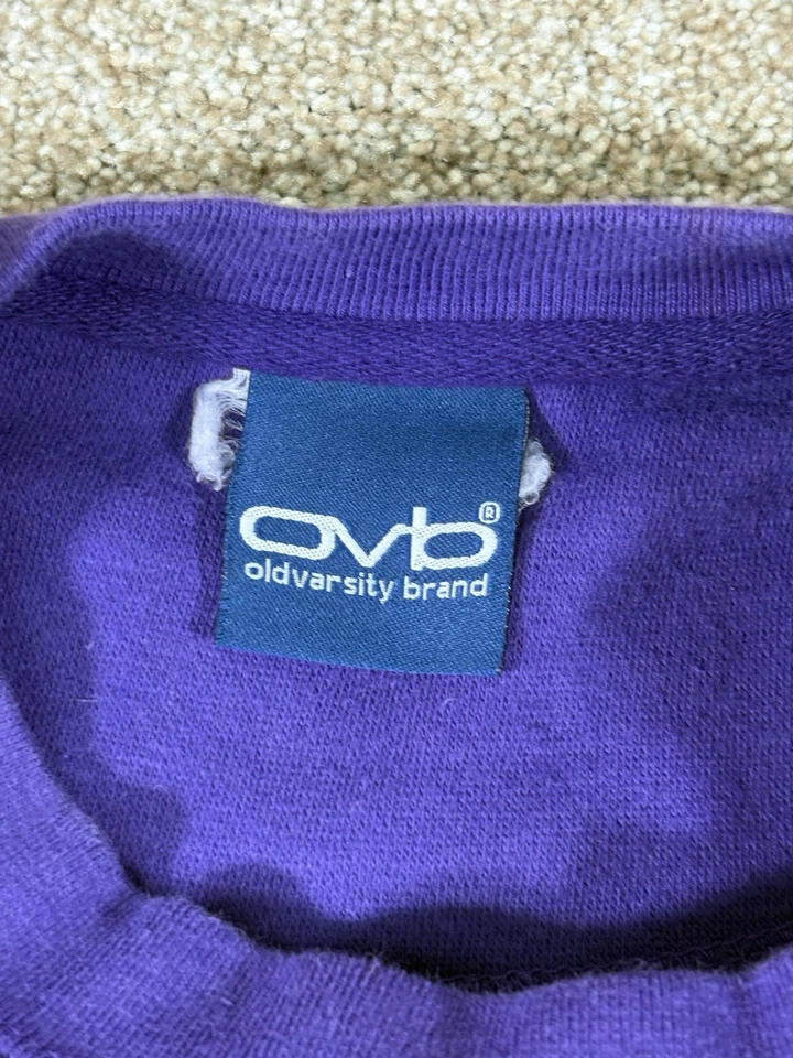 Sudadera de Colección Antigua Marca Universitaria LSU Tigers Cuello Redondo Púrpura • Talla X-Grande Foto 3 de 4