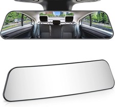 Rearview Mirror, 12 Inch Panoramic Interior Clip-on Wide Angle Convex Universal
