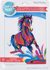 Paintworks Colorful Horse Paint by Number Kit for Kids and Adults