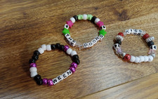 WEEN DOORS KISS Pony Kandi Beads Bracelet Lot New Fanmade Rave Scene Festival