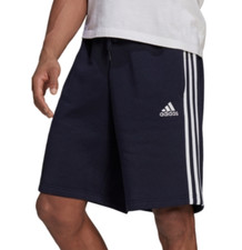 Adidas Men 3-Stripes 10" Fleece Shorts Legend Ink Size 2XL