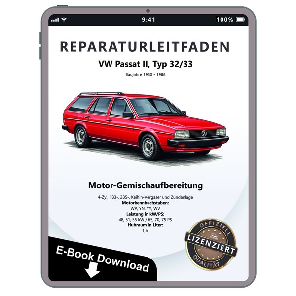 Vw Passat 2 1980-1988 1B3 Keihin Vergaser ZüNdanlage Reparaturhandbuch Download-image