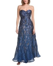Rene Ruiz Sweetheart Brocade Column Gown Women's