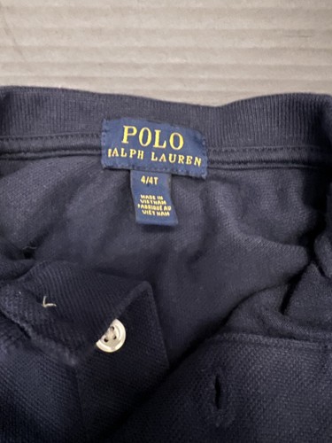 Ralph Lauren Navy Kids Polo Short Sleeve Size 4/4T Classic Preppy - Picture 3 of 5