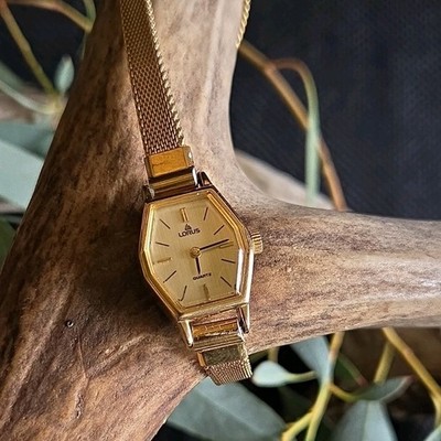 Lorus Women's Hexagon Dress Watch Gold Tone Quartz Analog Bracelet