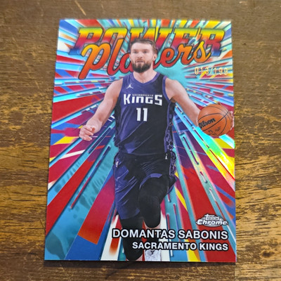 2026 Topps Chrome Update Power Players Domantas Sabonis Kings #PP-6 /99 Teal