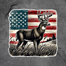 Deer Sticker Vinyl Decal Patriotic Buck American Flag Hunting Art Deer Sticker Vinyl Decal Patriotic Buck American Flag Hunting Art