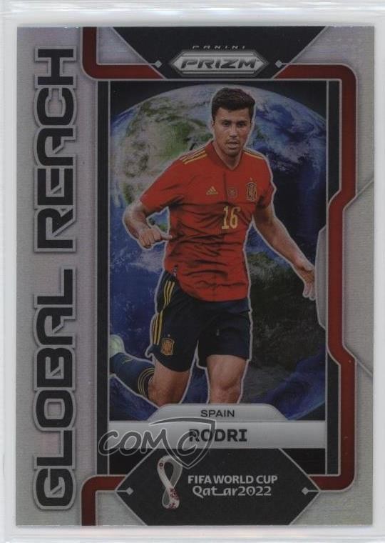 2022 Panini Prizm World Cup Qatar Global Reach Silver Prizm Rodri #15 14t3
