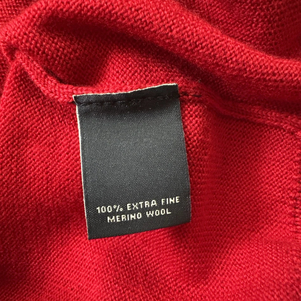 HART SCHAFFNER MARX Mens Extra Fine Merino Wool Sweater Vest Red Size 2XB #003 - Image 4 of 4