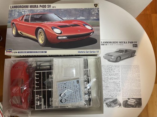 Hasegawa 1/24 Lamborghini Miura P400 SV & Ferrari Testarossa Model Kit Rare - Picture 2 of 15