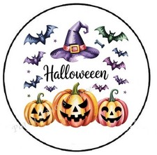 HALLOWEEN WITCH HAT BATS PUMPKINS ENVELOPE SEALS LABELS STICKERS PARTY FAVORS