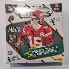 2025 Panini Prizm Football Factory Sealed Mega Box (Green Pulsar Prizms)