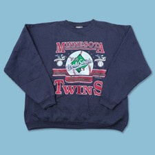 Minnesota twins baseball navy crewneck sweatshirt classic style QT5819