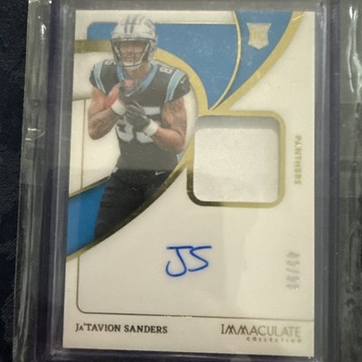 2024 Panini Immaculate Ja'Tavion Sanders Rookie Patch Auto (On Card) /99 +Bonus