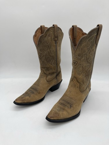 Ariat Heritage Western Cowgirl Brown Bomber Leather Boots Style 15729 Women’s 8B - Picture 2 of 14