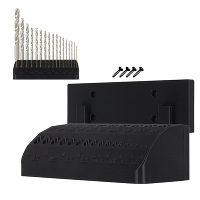 Metric drill bit set wall mount 1mm to 14   Wall-Mounted Metric Drill Bit Holder