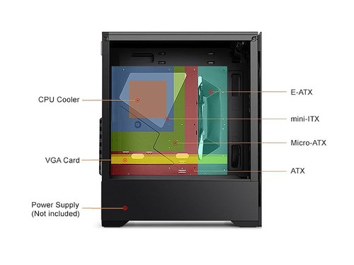 b-Voguish Gaming PC Case with Tempered Glass panels, USB3.0, Support E-ATX, A... - Picture 5 of 9