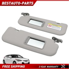 Pair Lr Driver Passenger Side Sun Visor Pair Set For Hyundai Veloster 12-15