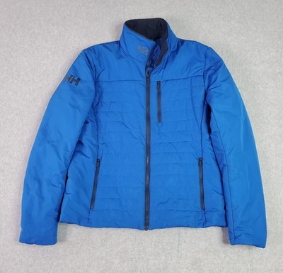 Helly Hansen Jacket Mens Large Blue Insulated Full Zip Primaloft Ski Winter